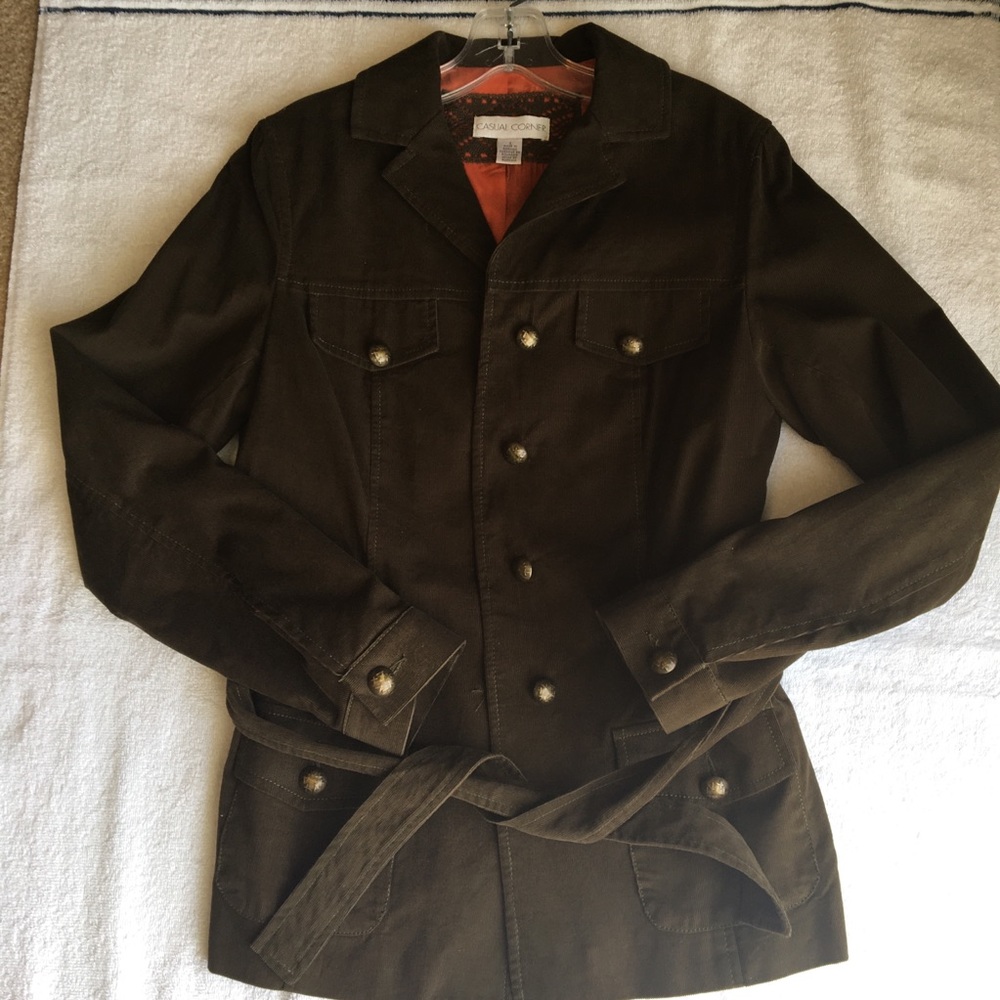 Green Corduroy Jacket size 4 Casual Corner - Picture 7 of 7